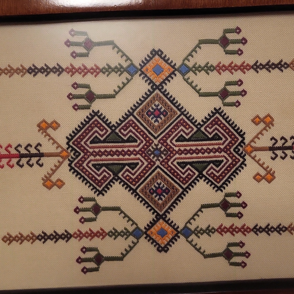 Vintage Handmade1960’s/1970’s Cross Stitch Embroidery Inlay Br… - Picture 6 of 8